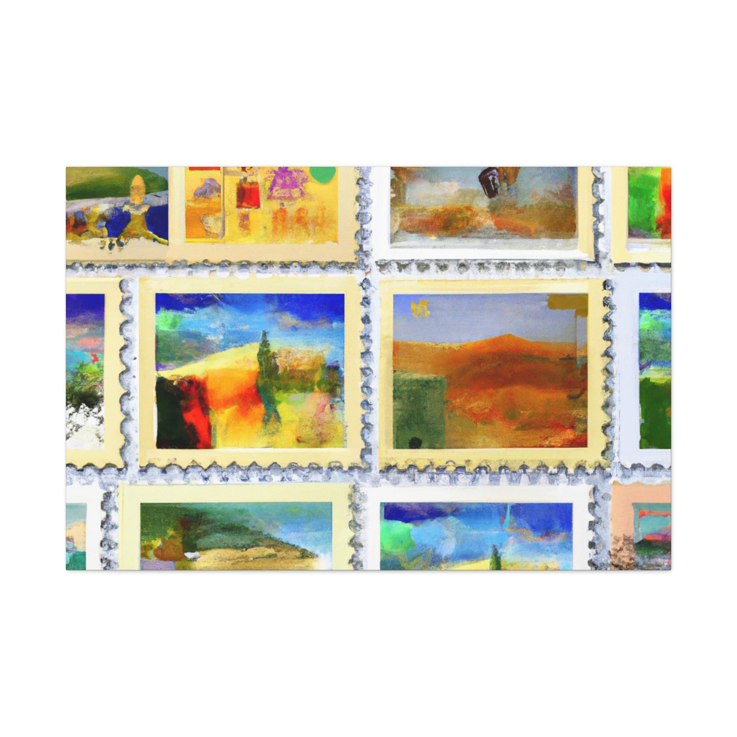 Global Commemorative Stamps - Postage Stamp Collector Canvas Wall Art