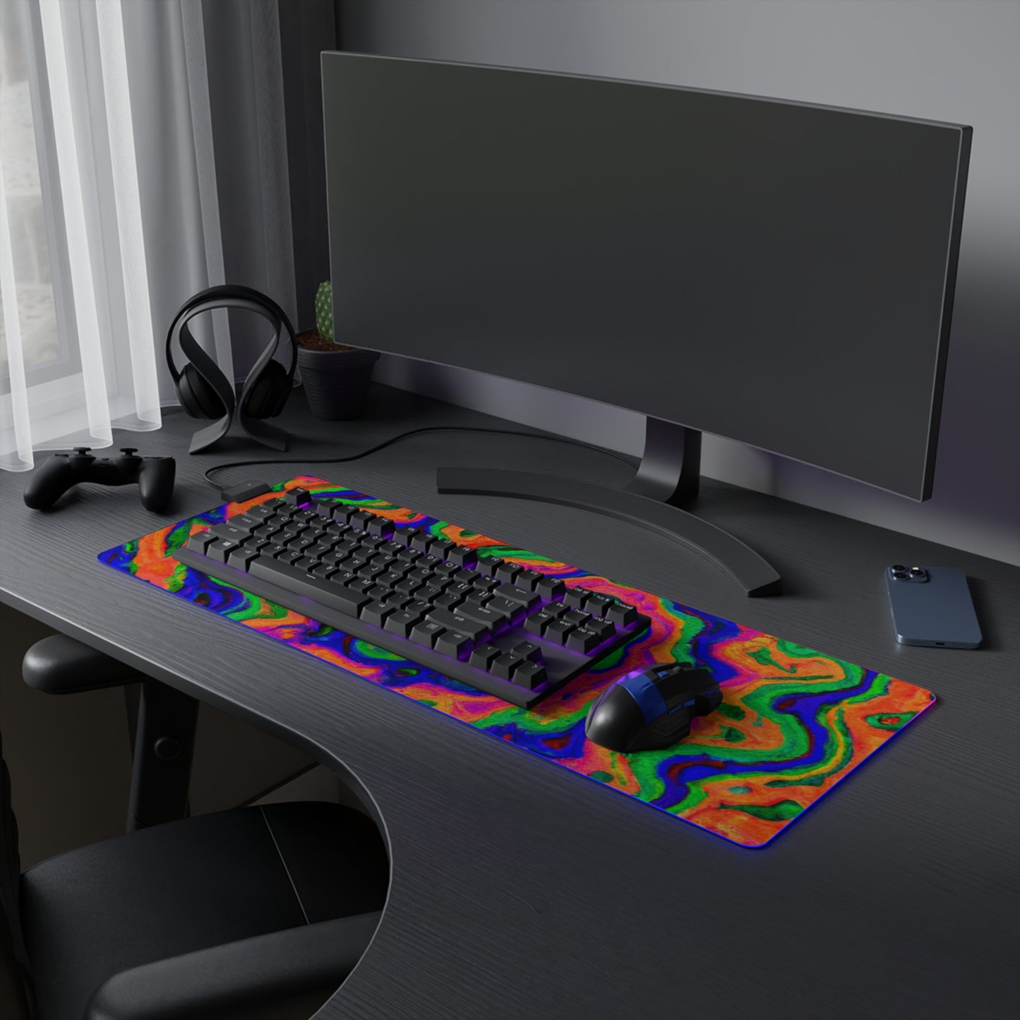 Emily the Enchantress - Psychedelic Trippy LED Light Up Gaming Mouse Pad