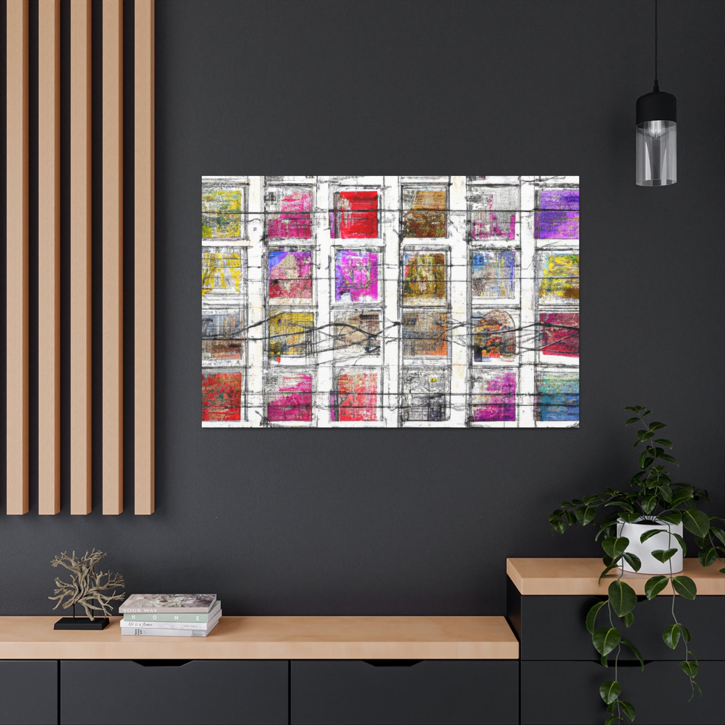 "Landmarks of the World" - Postage Stamp Collector Canvas Wall Art