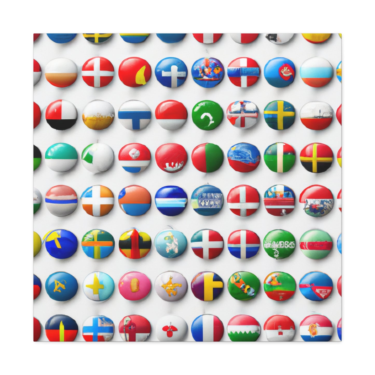 William Henry Leister - Flags Of The World Canvas Wall Art