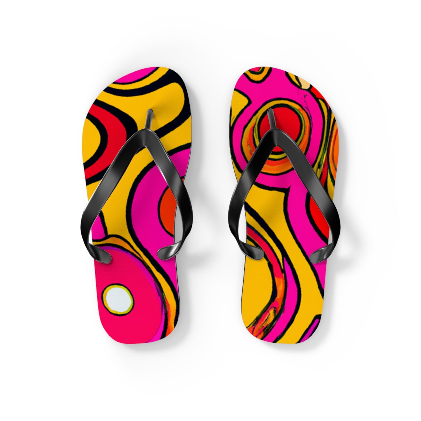 Charlotte Brownson Shoemakers - Psychedelic Trippy Flip Flop Beach Sandals