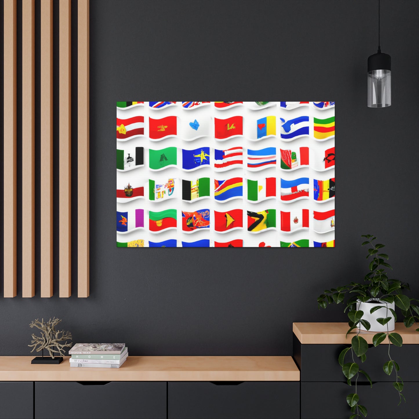 Josephine Leser - Flags Of The World Canvas Wall Art