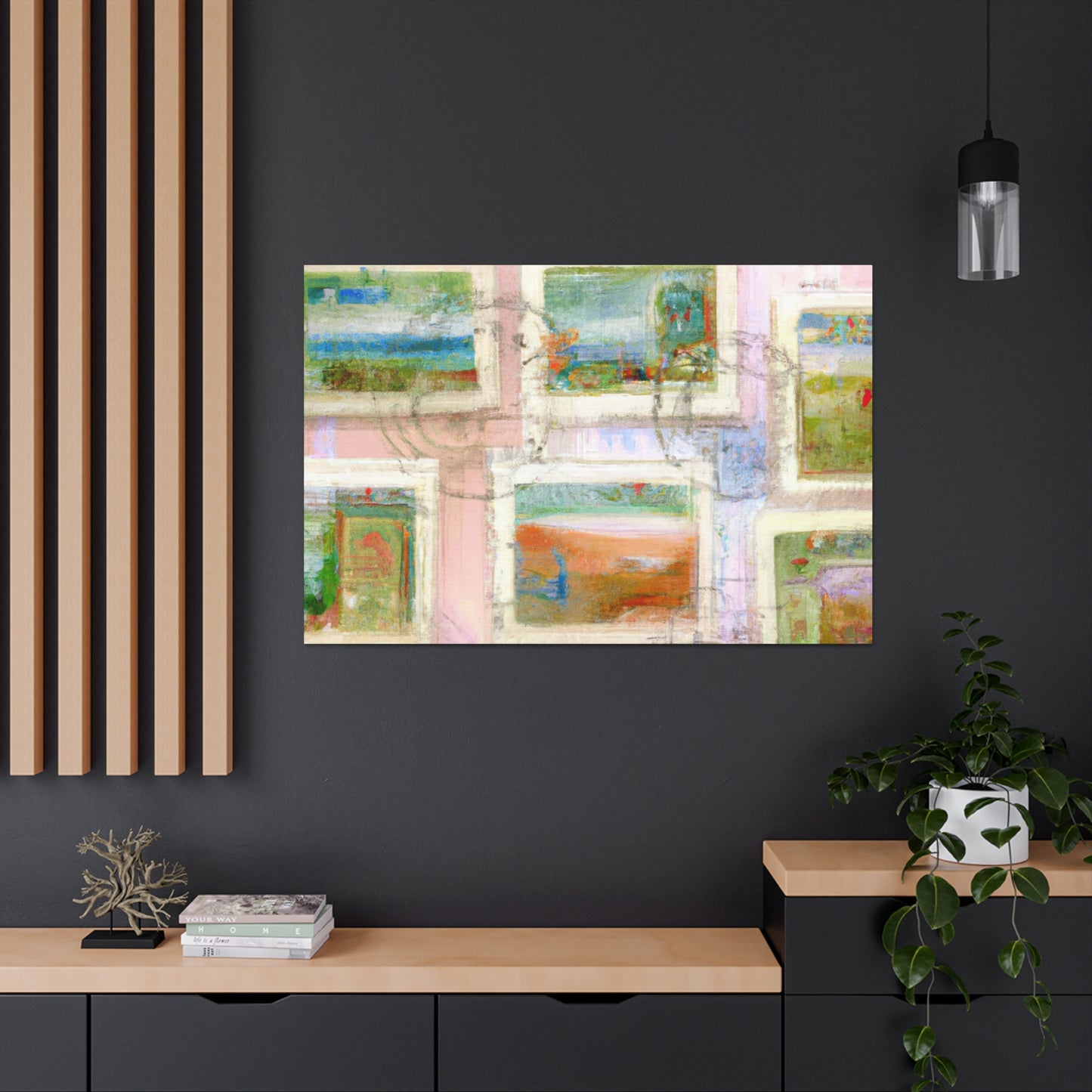 "Global Wonders" - Postage Stamp Collector Canvas Wall Art