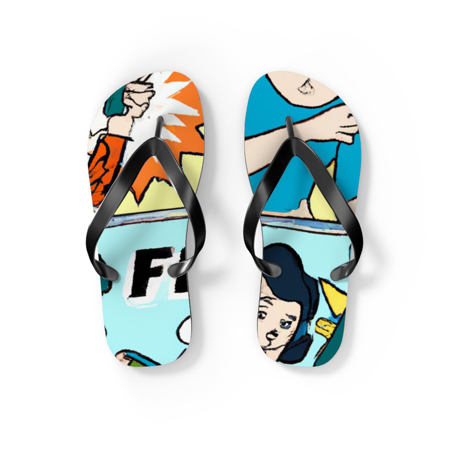 Captain Caliber - Comics Collector Flip Flop Beach Sandals