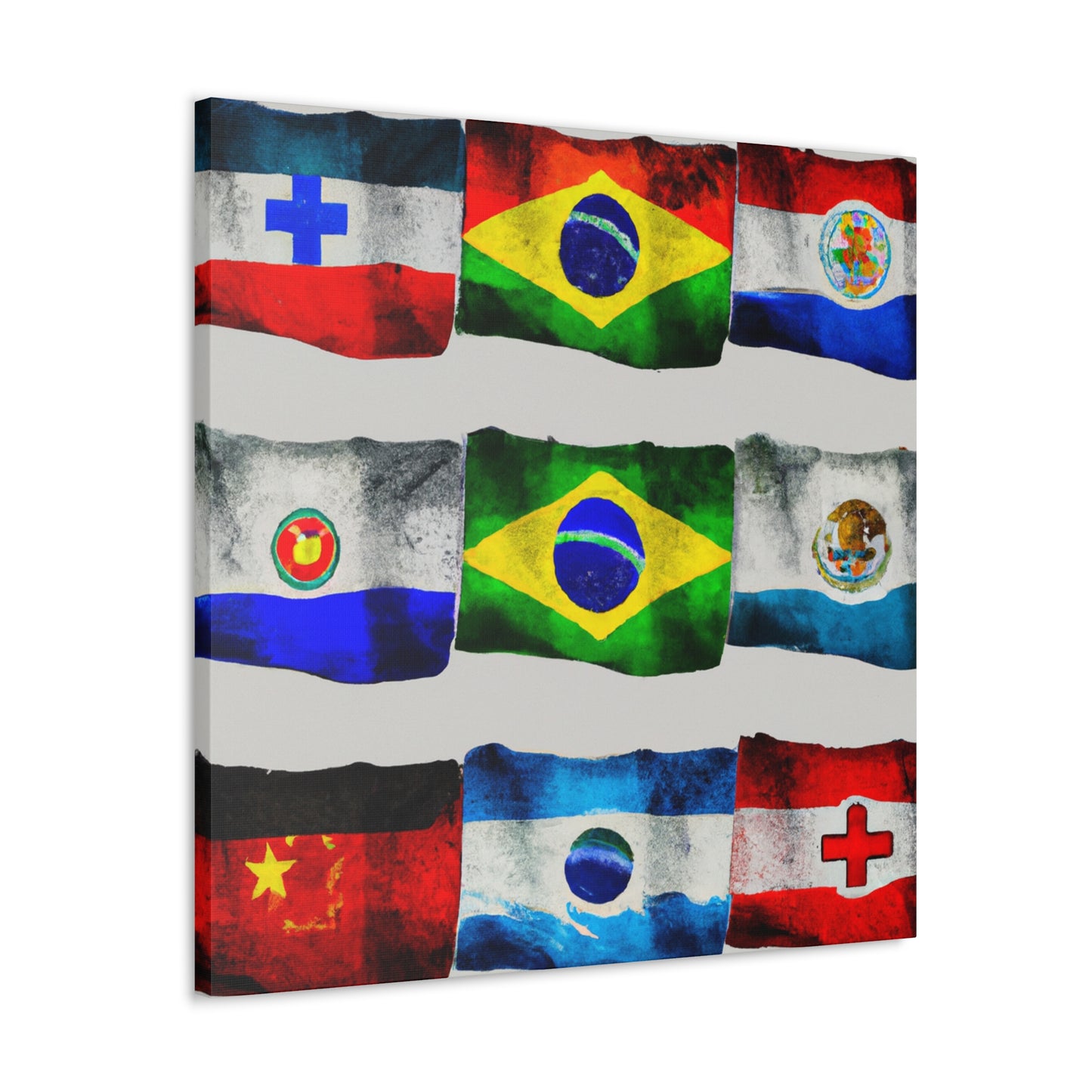 Adelina De Oliveira (1892-1951) - Flags Of The World Canvas Wall Art