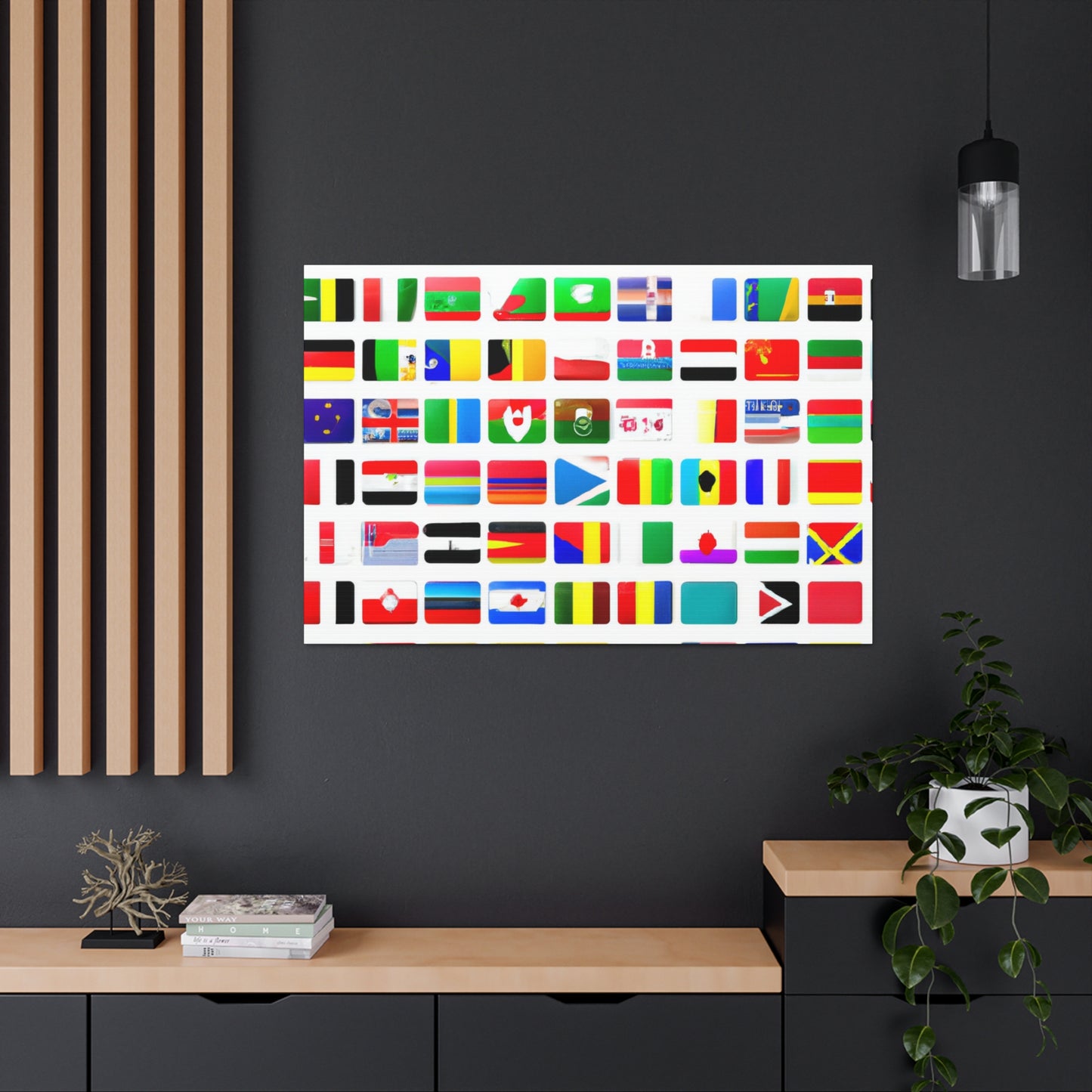 Josephine Knox Thompson - Flags Of The World Canvas Wall Art