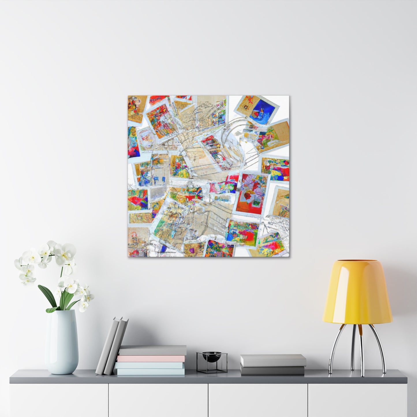 Globetrotting Stamps - Postage Stamp Collector Canvas Wall Art