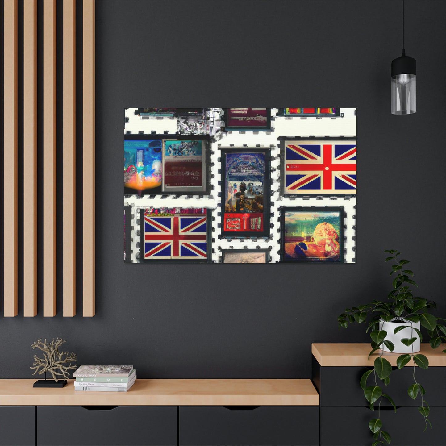 International Friendship Stamps - Postage Stamp Collector Canvas Wall Art