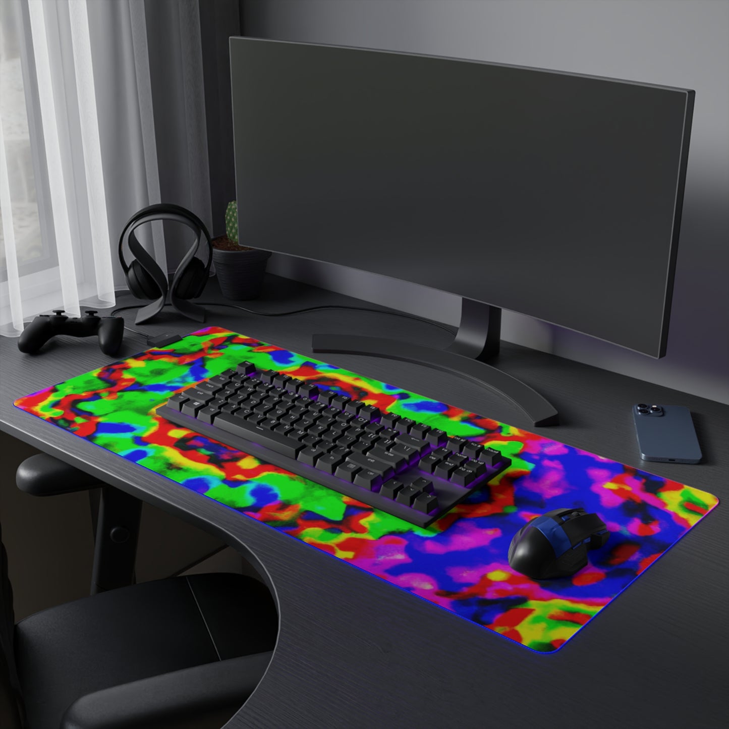 Jimmy "Spinmaster" Lewis - Psychedelic Trippy LED Light Up Gaming Mouse Pad