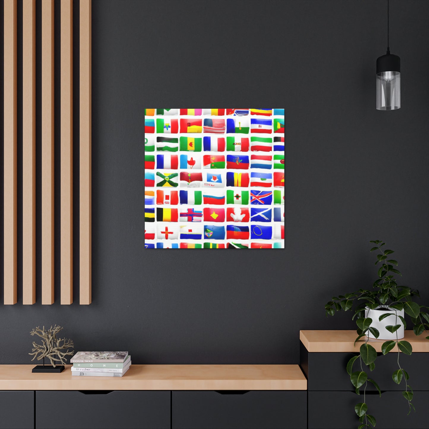 John William Reid - Flags Of The World Canvas Wall Art