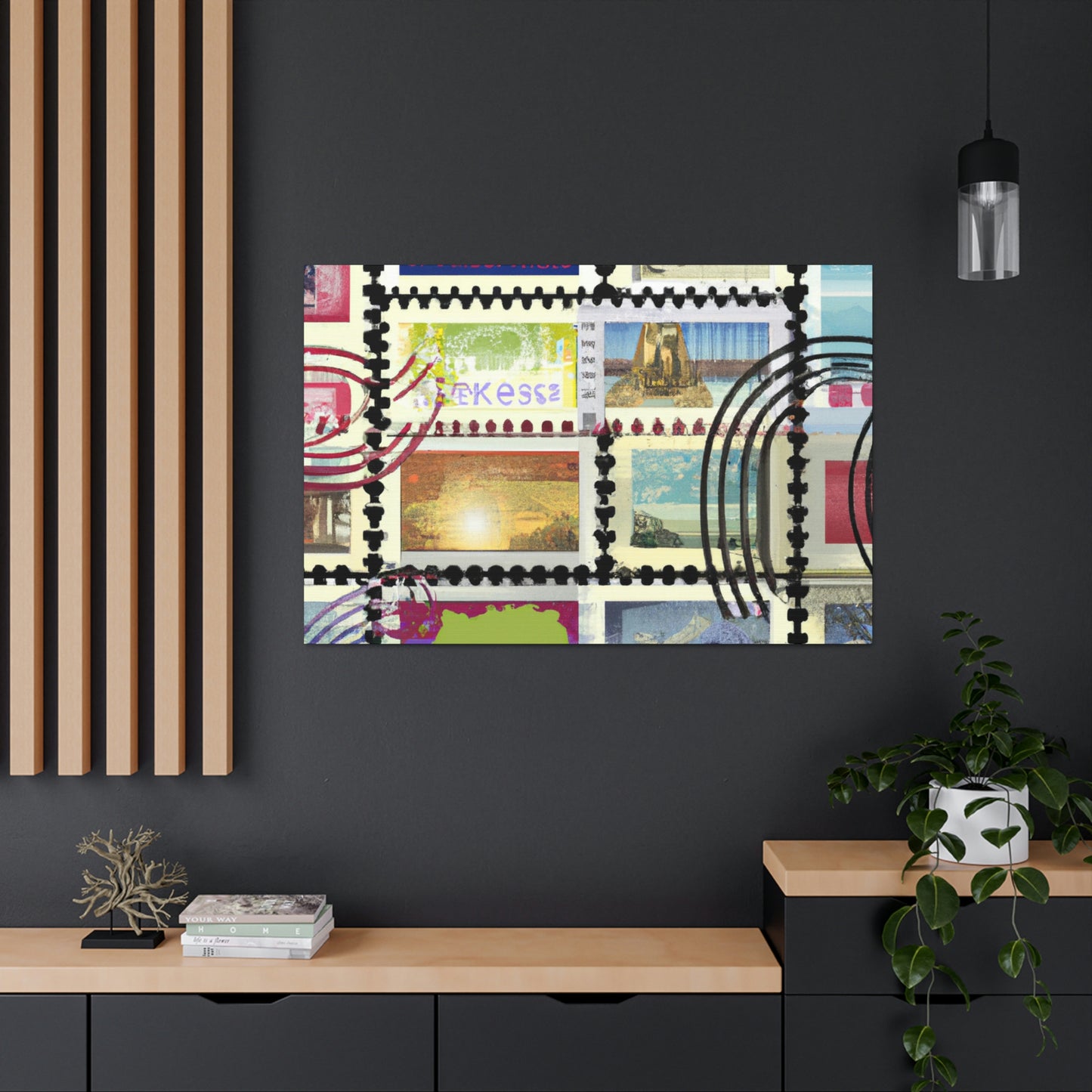 Global Wonders Series - Postage Stamp Collector Canvas Wall Art