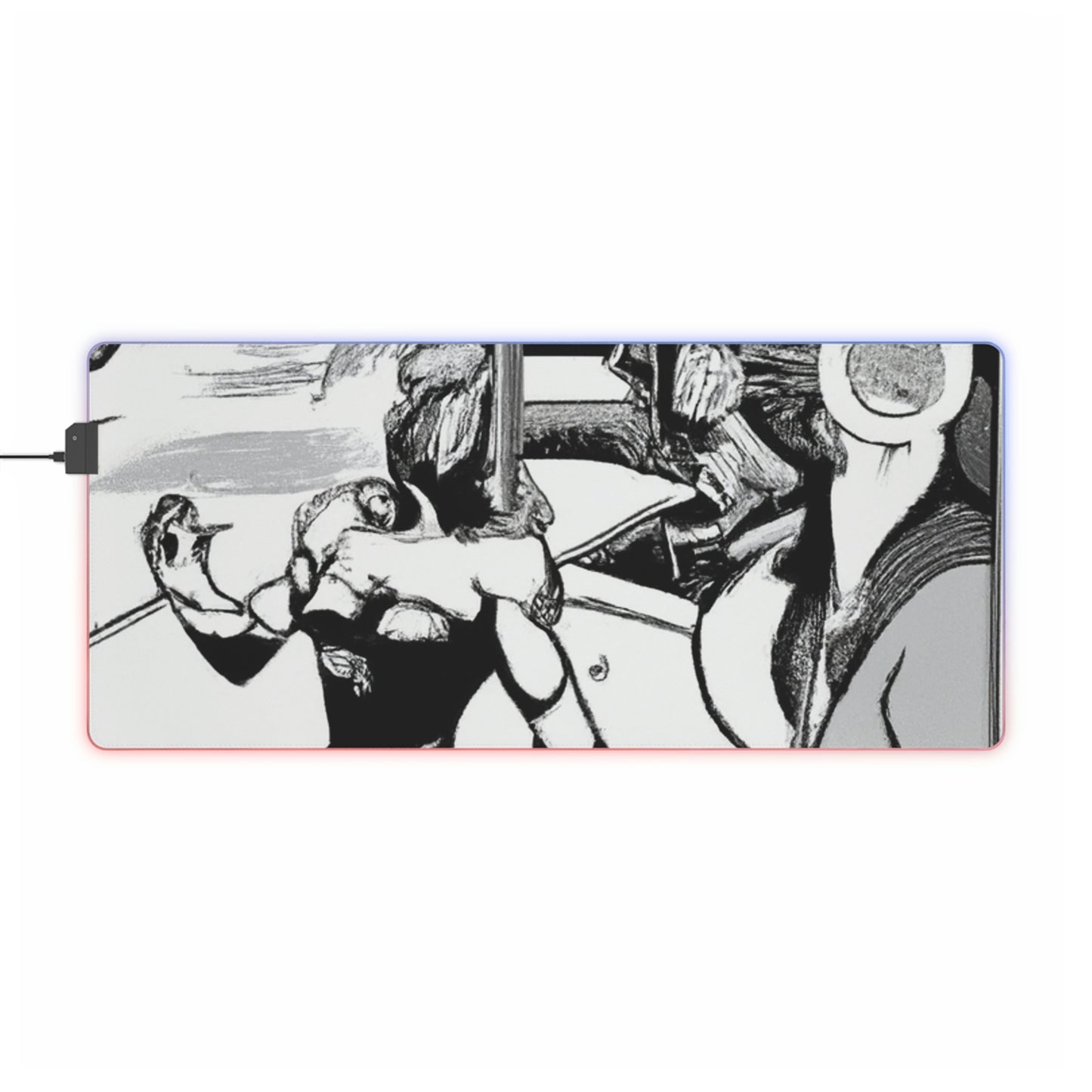 Rocky Rollo - Comic Book Collector LED Light Up Gaming Mouse Pad