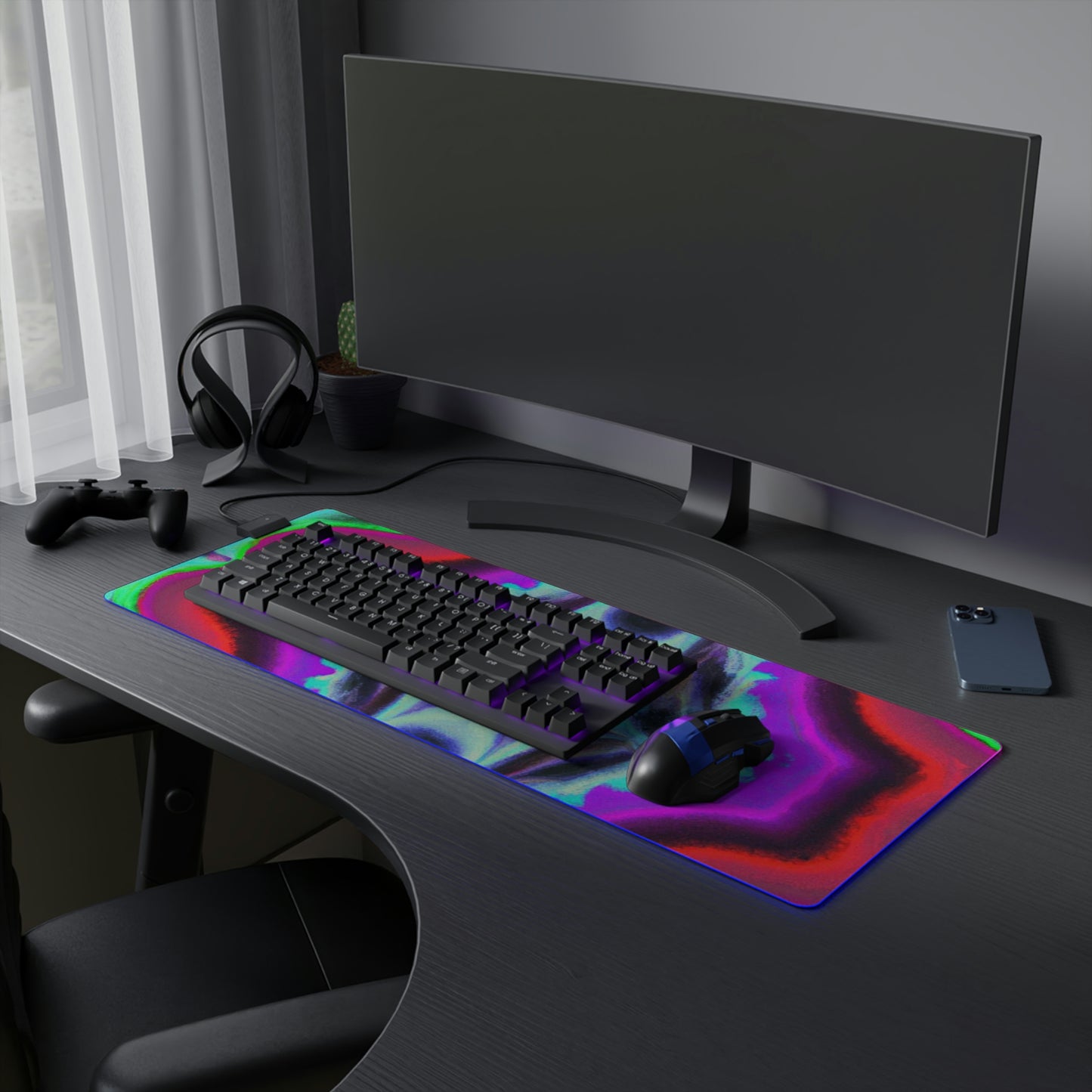 Sparky Saltypants - Psychedelic Trippy LED Light Up Gaming Mouse Pad