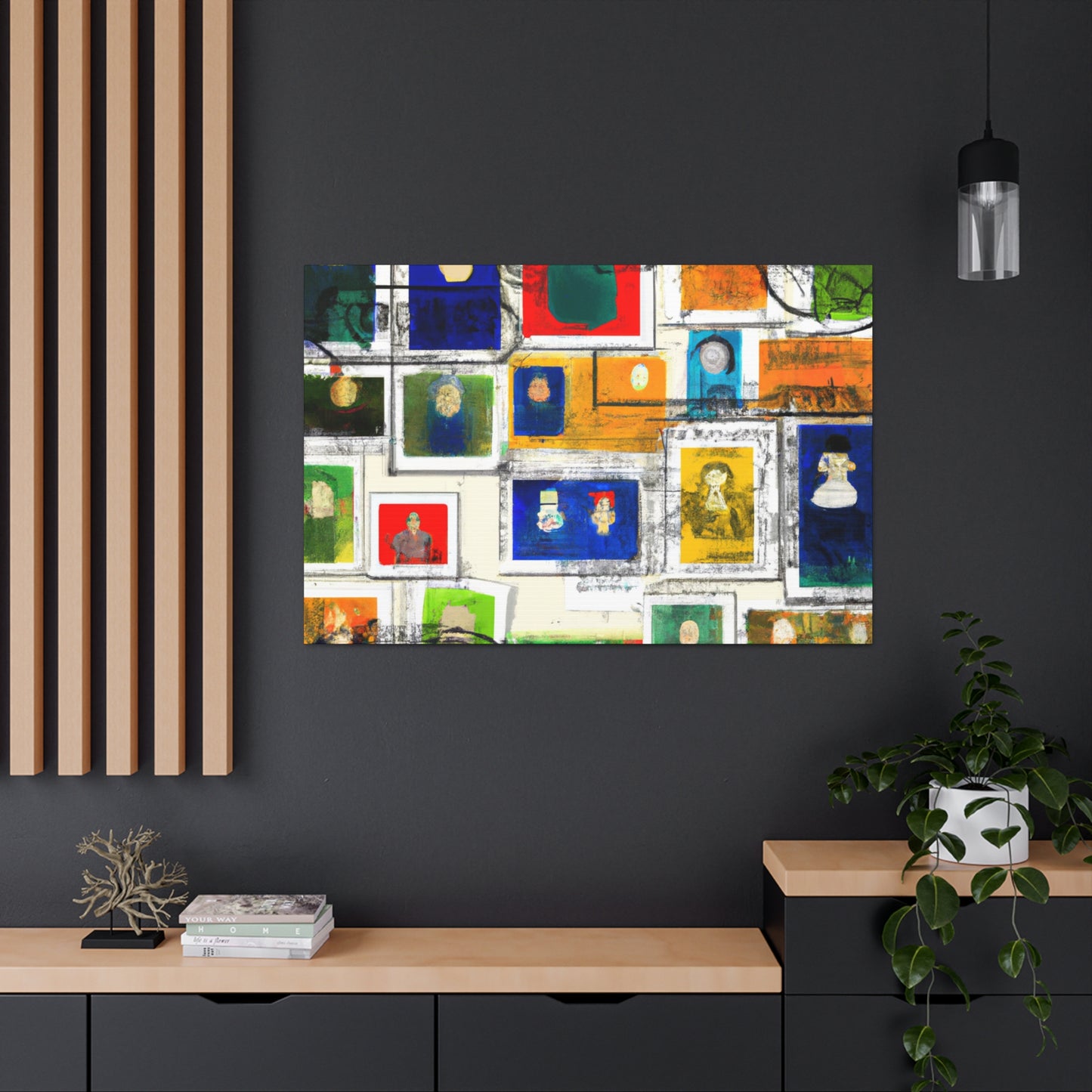 Global Wonders Collection - Postage Stamp Collector Canvas Wall Art