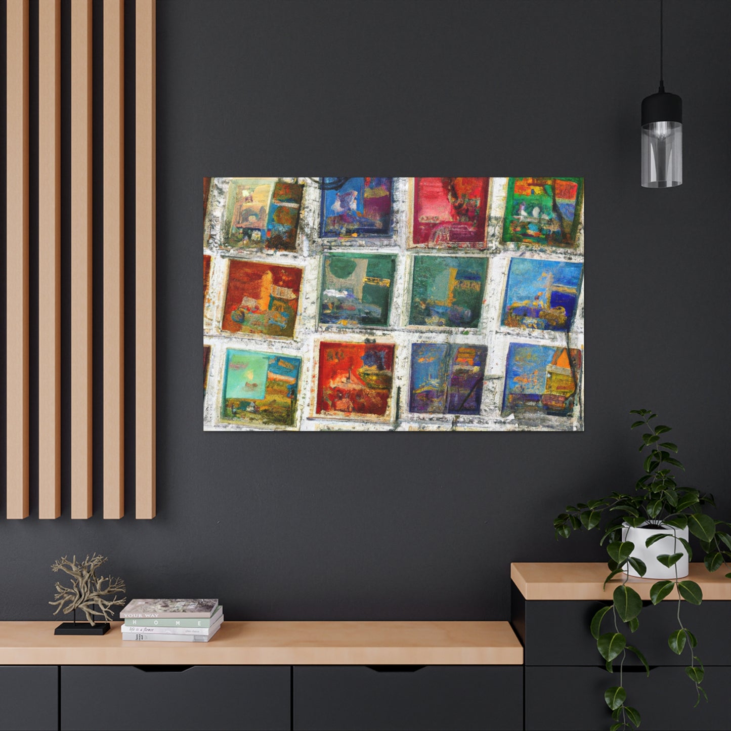 World Postage Treasures - Postage Stamp Collector Canvas Wall Art