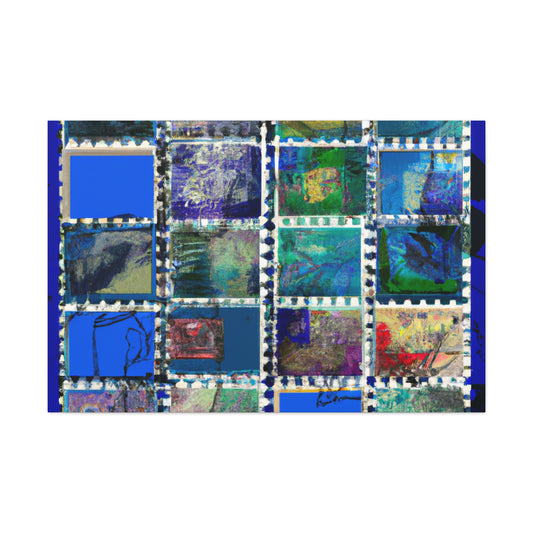 Cultural Celebrations: Global Wonders - Postage Stamp Collector Canvas Wall Art