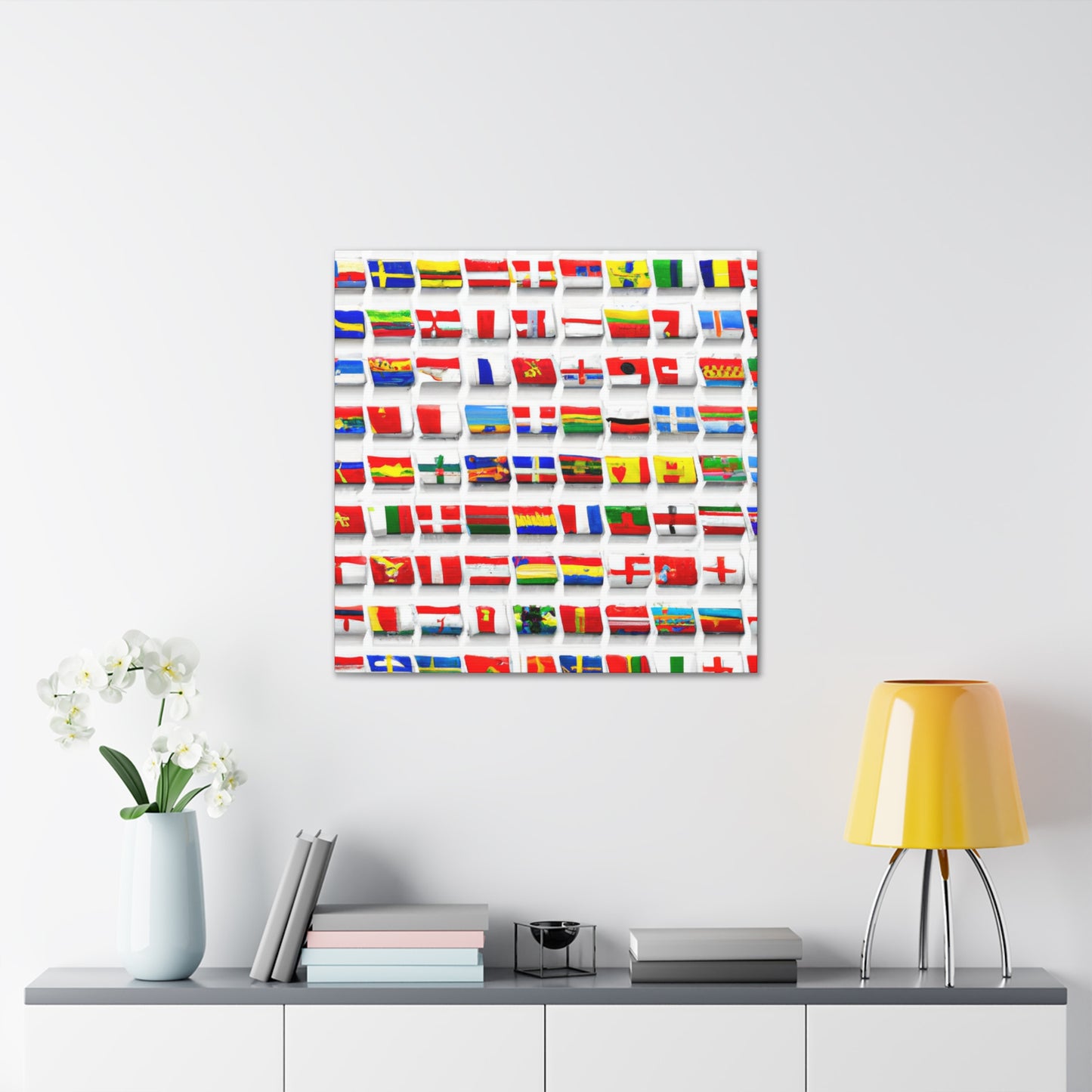 Antonio Hernandez Reyes - Flags Of The World Canvas Wall Art