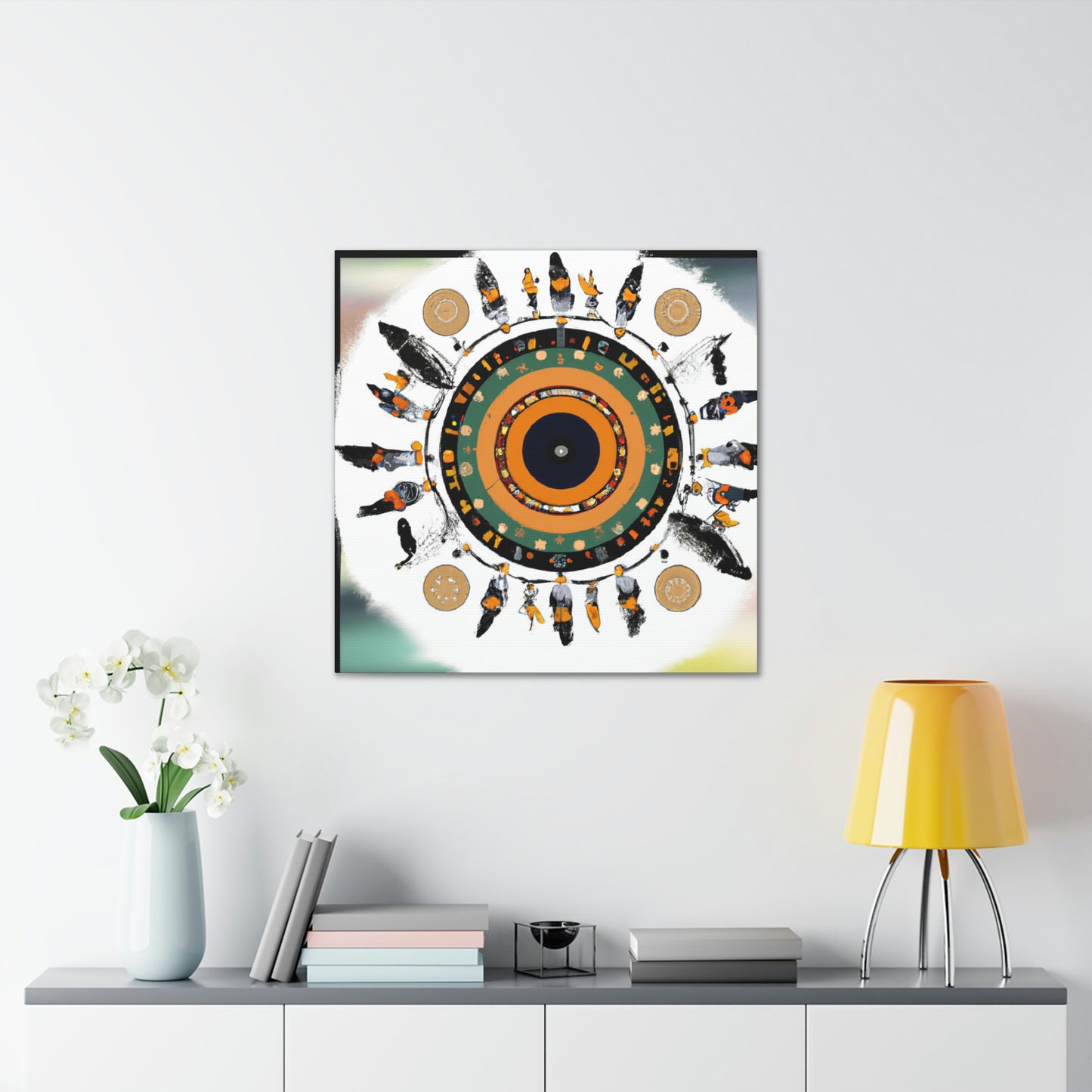 Wakanoni, the Great Chief. - Native American Indian Canvas Wall Art