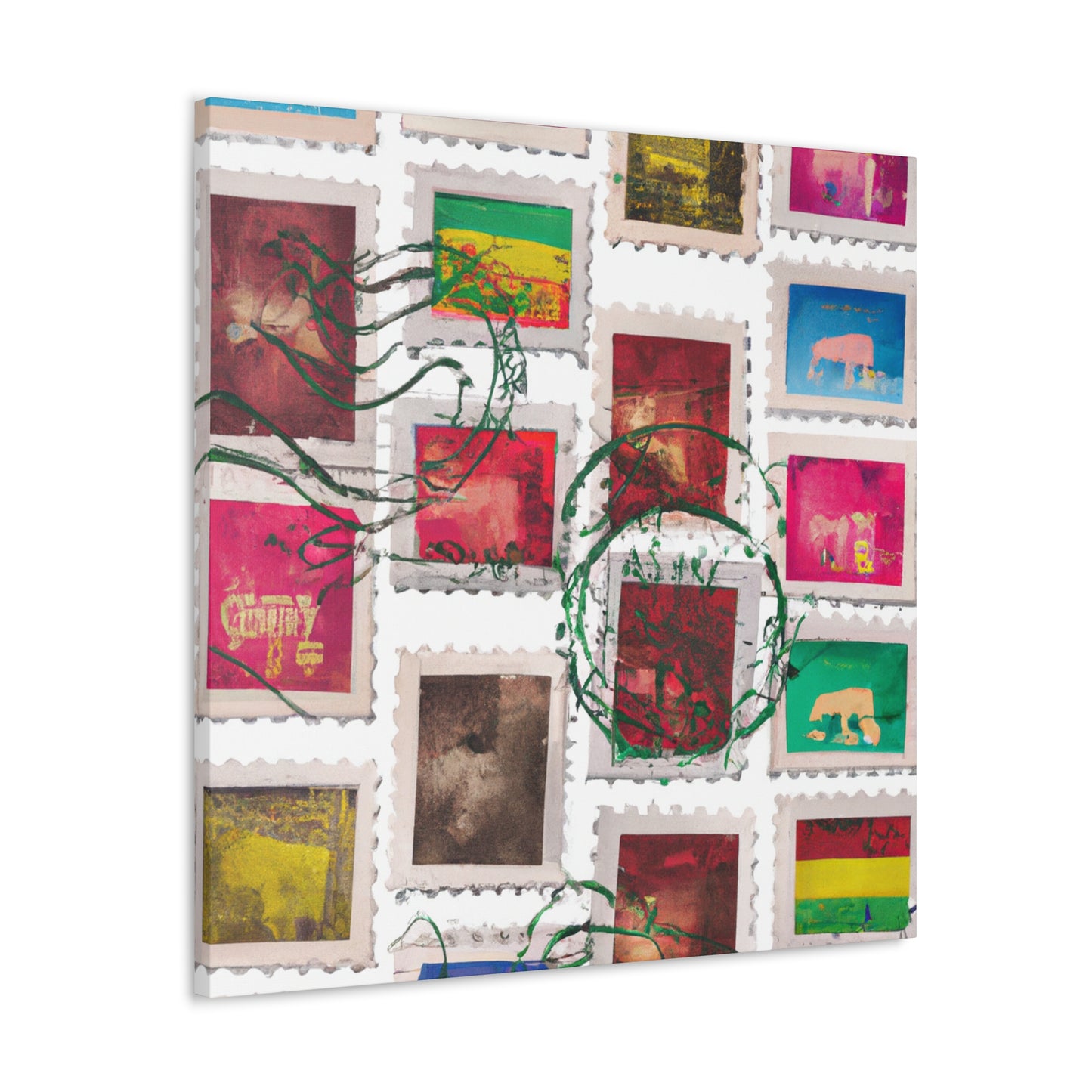 Globetrotter Stamps - Postage Stamp Collector Canvas Wall Art