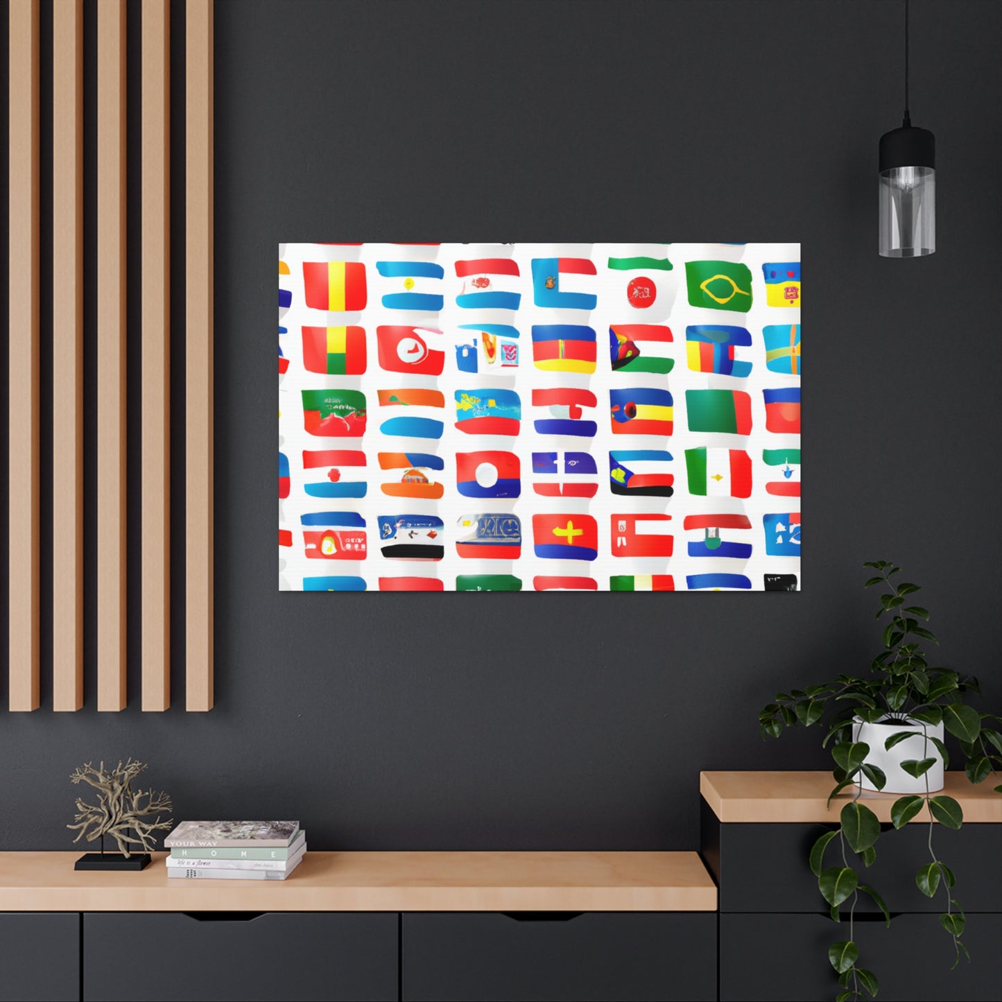 Louisa Pickford - Flags Of The World Canvas Wall Art