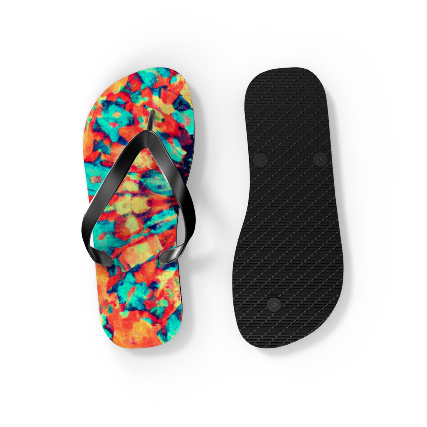 Ebeneezer Footman. - Psychedelic Trippy Flip Flop Beach Sandals