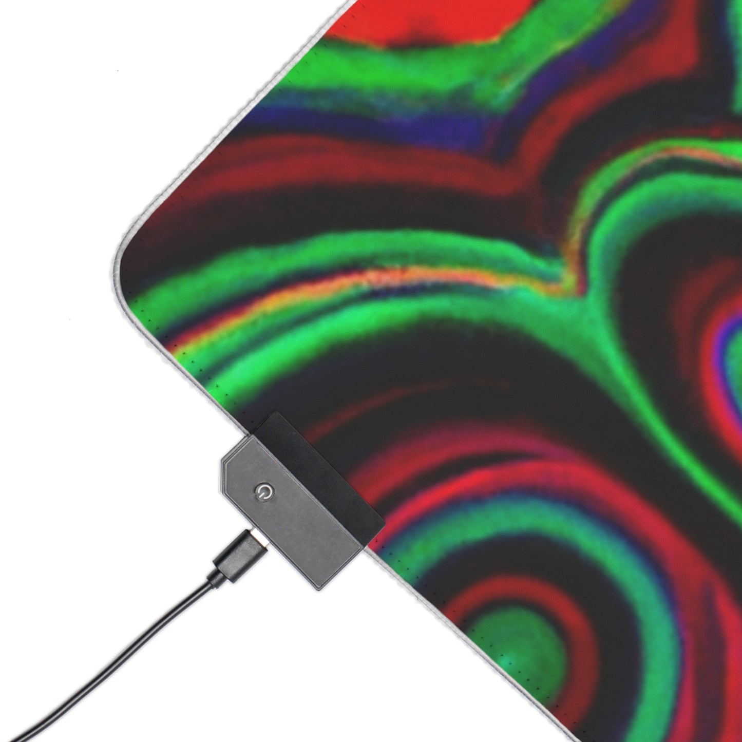 Commander Flash Thunderbolt - Psychedelic Trippy LED Light Up Gaming Mouse Pad