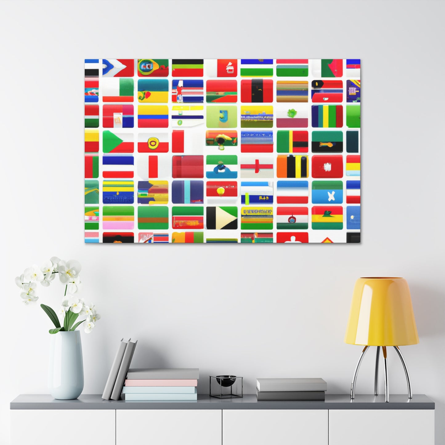 Emily Crandall (1845 - 1915) - Flags Of The World Canvas Wall Art