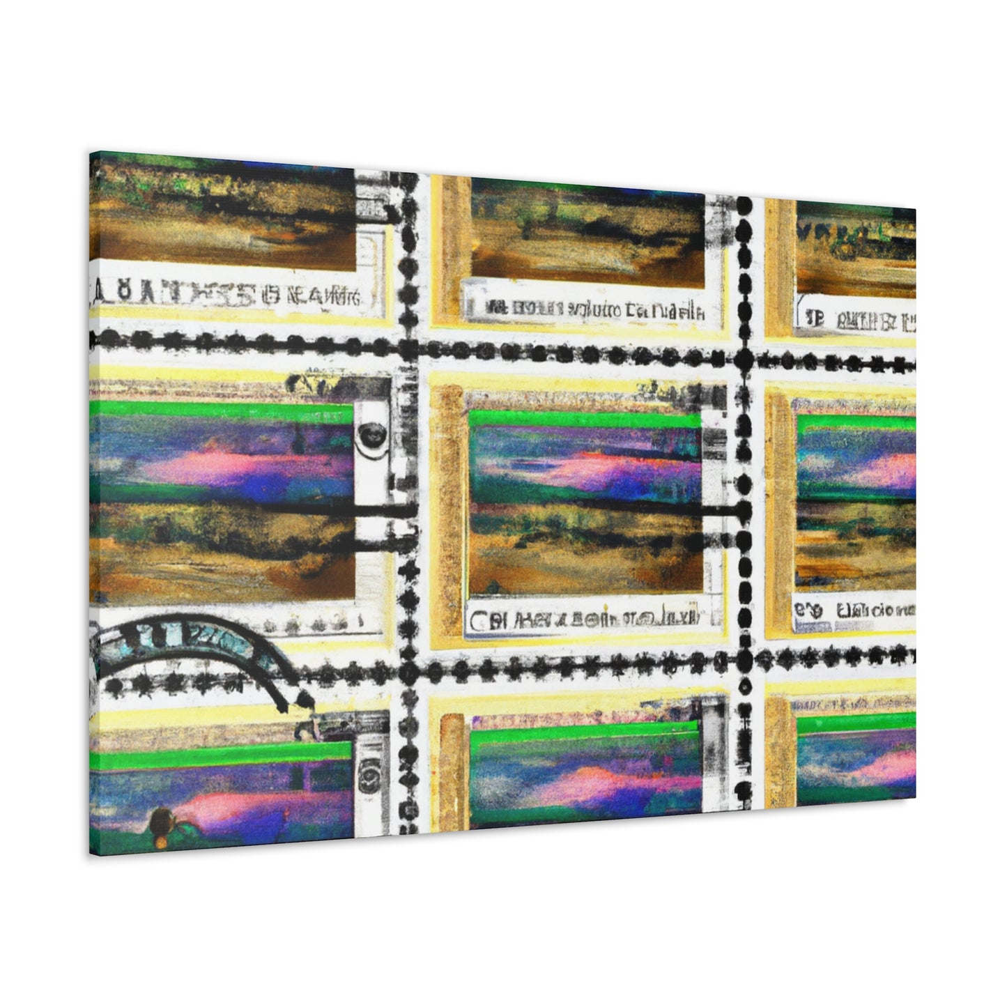 Global Celebration Stamps - Postage Stamp Collector Canvas Wall Art