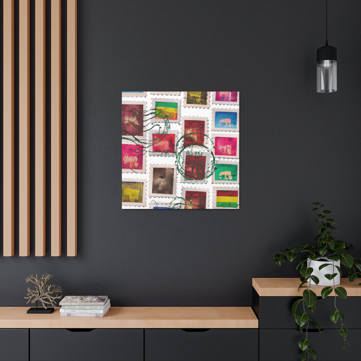 Globetrotter Stamps - Postage Stamp Collector Canvas Wall Art