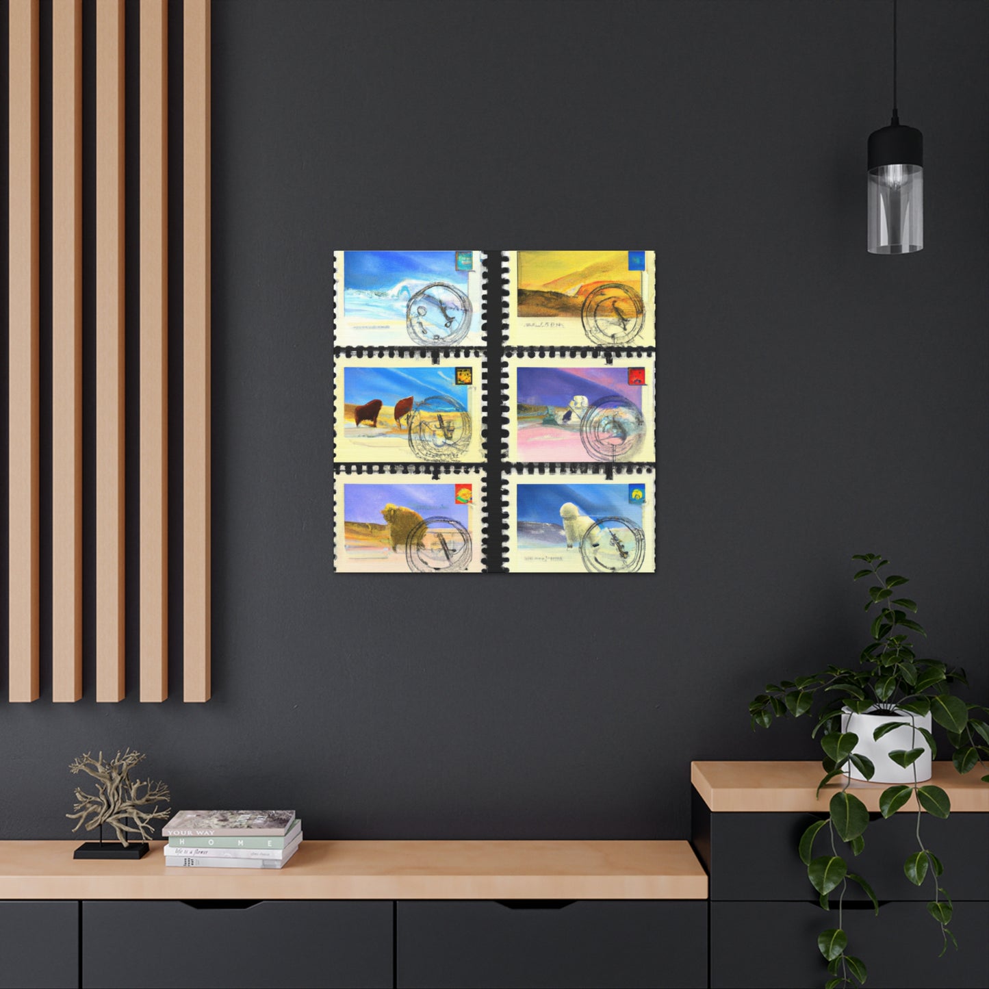 International Heritage Collection - Postage Stamp Collector Canvas Wall Art