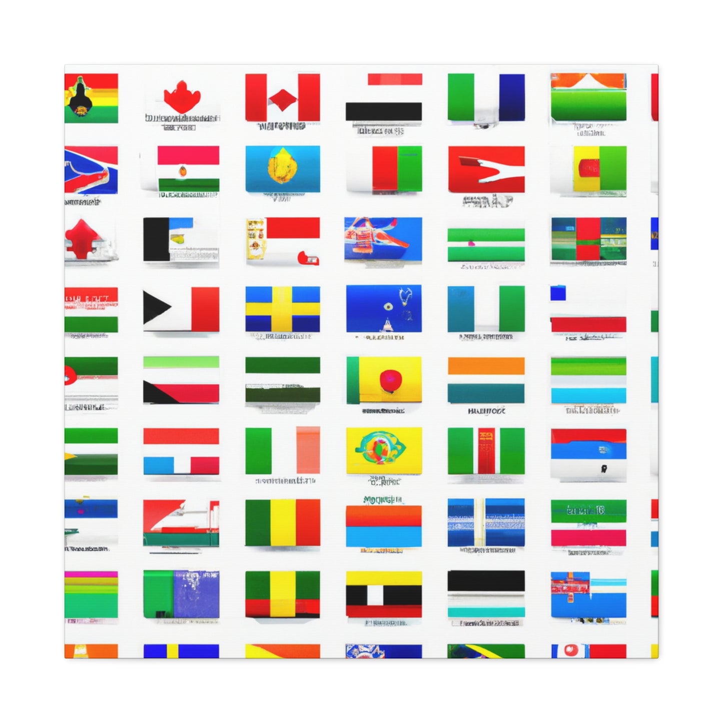 Charles Rudolf Driapsa (1827-1897) - Flags Of The World Canvas Wall Art