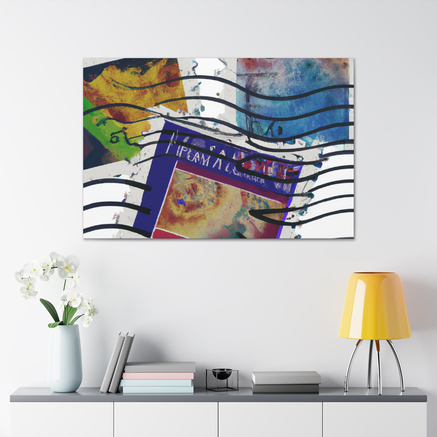 Global Treasures Stamps - Postage Stamp Collector Canvas Wall Art