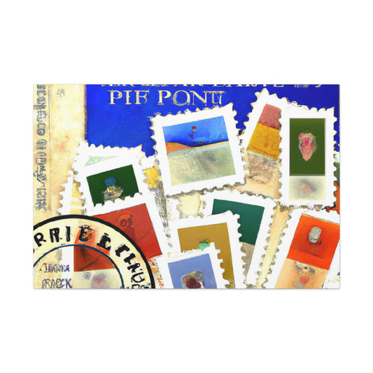 Globetrotting Stamps - Postage Stamp Collector Canvas Wall Art