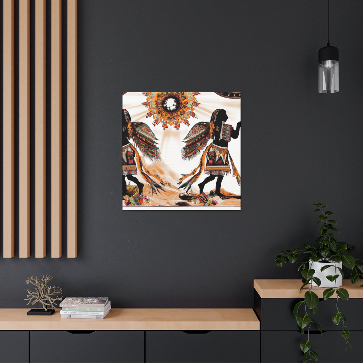 Running Deer - Native American Indian Canvas Wall Art