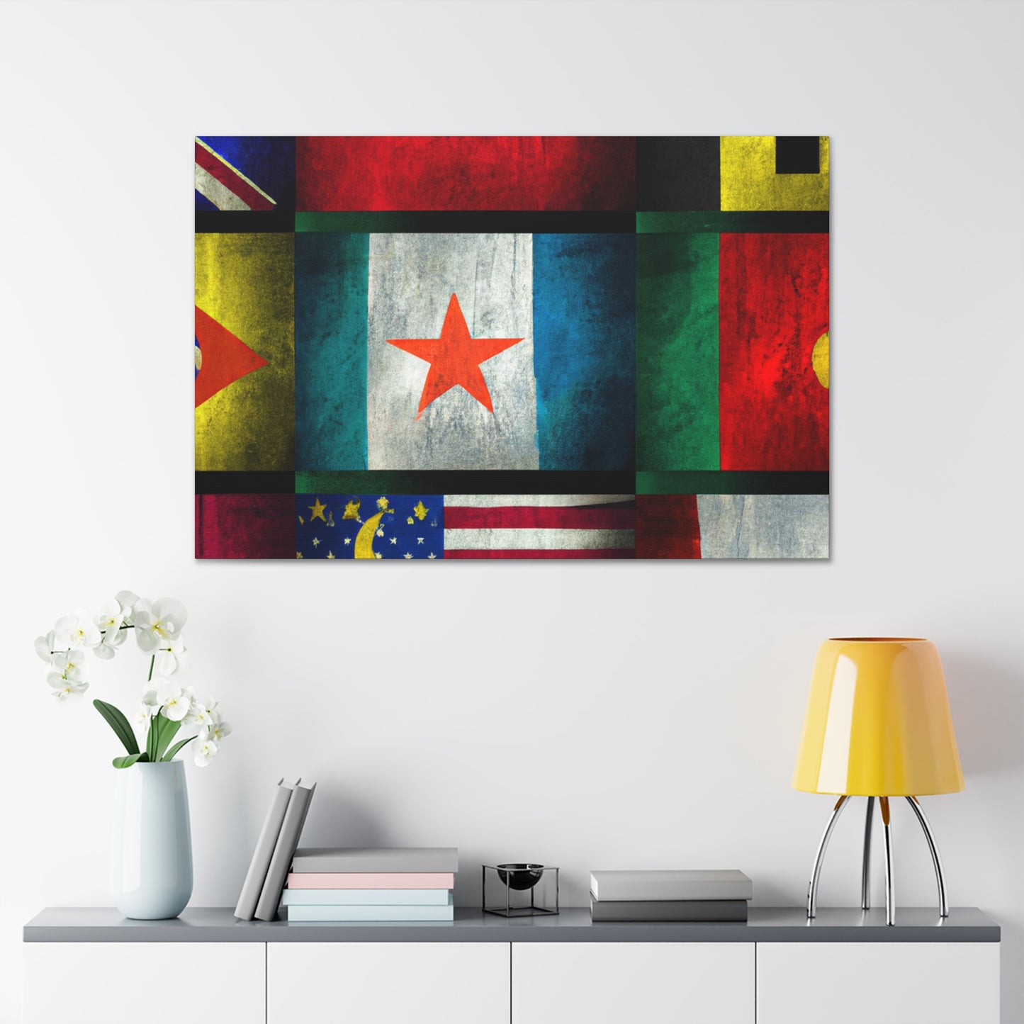 Paula Stanhope - Flags Of The World Canvas Wall Art