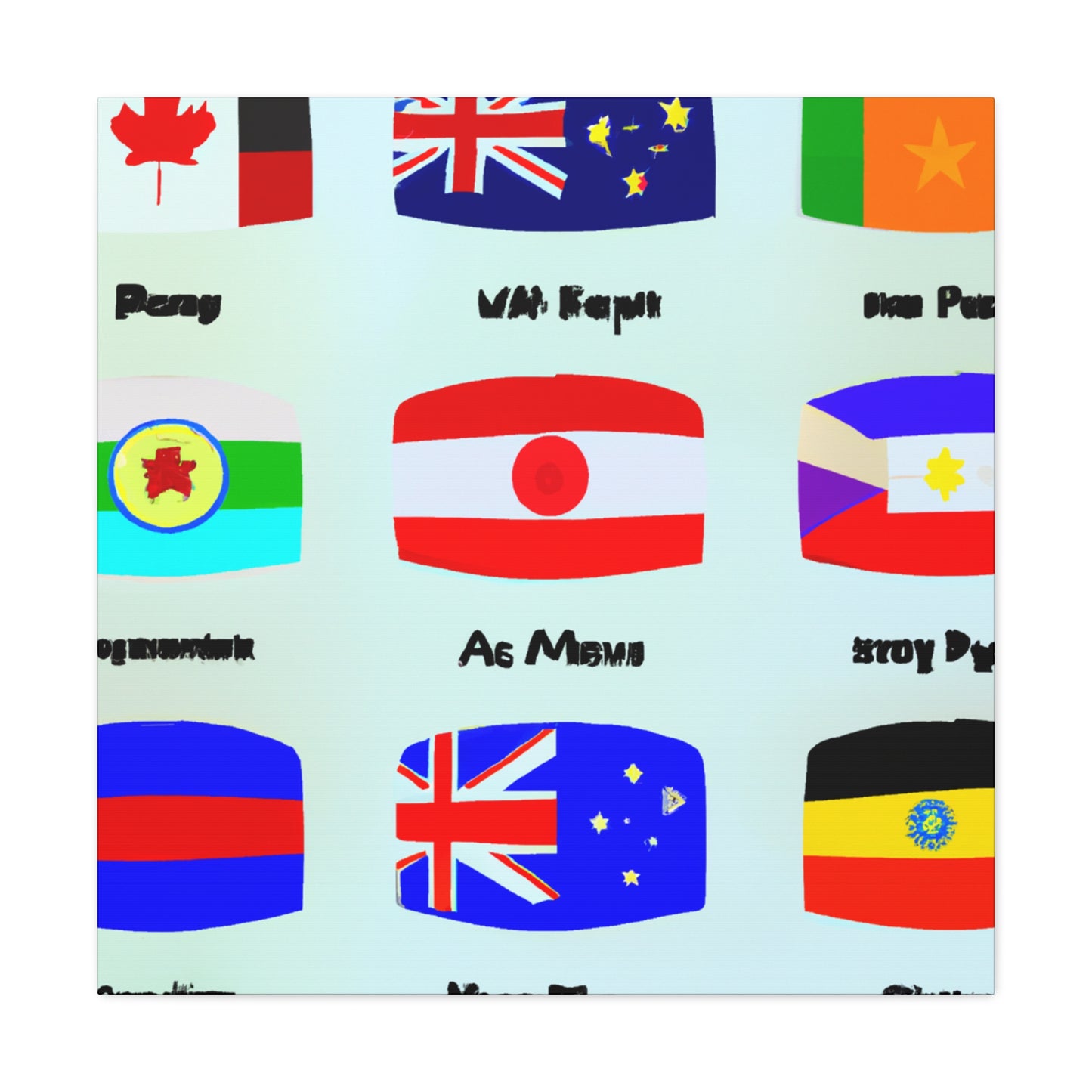 Frances Bellamy - Flags Of The World Canvas Wall Art