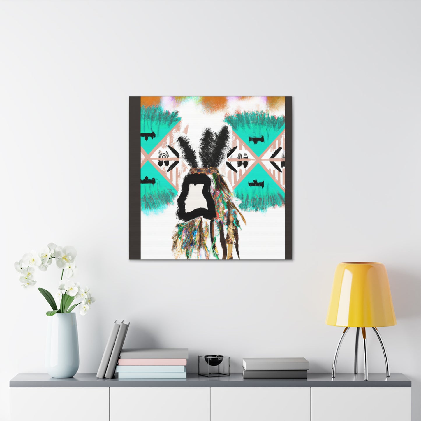 Sagamore Wolfpaw - Native American Indian Canvas Wall Art