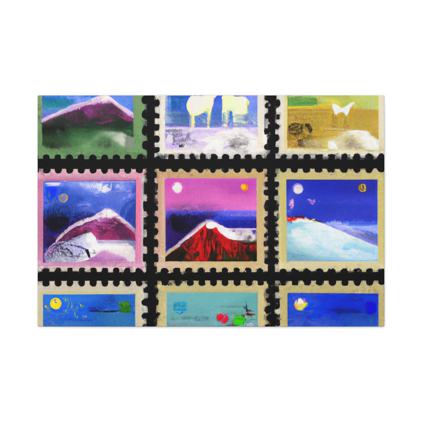 Global Postage Stamps - Postage Stamp Collector Canvas Wall Art