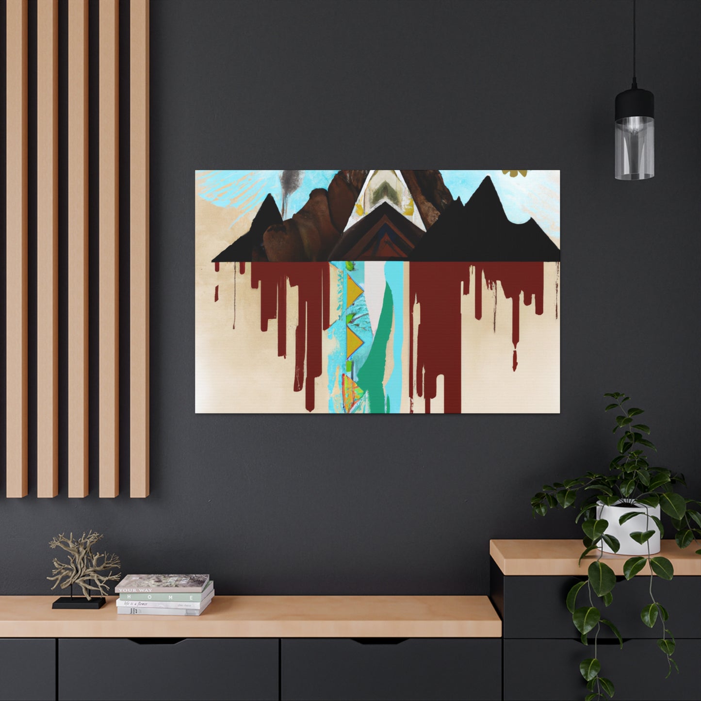 Running Bear - Native American Indian Canvas Wall Art