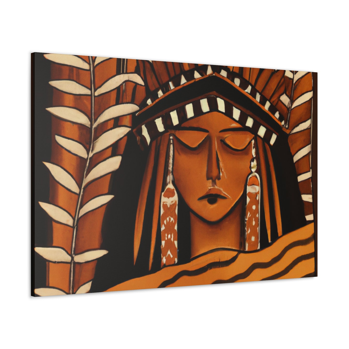 Little Deer of the Painted Valley - Native American Indian Canvas Wall Art