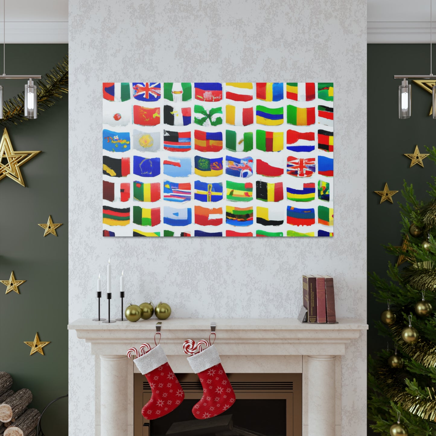 Ludwig Wiedemann - Flags Of The World Canvas Wall Art