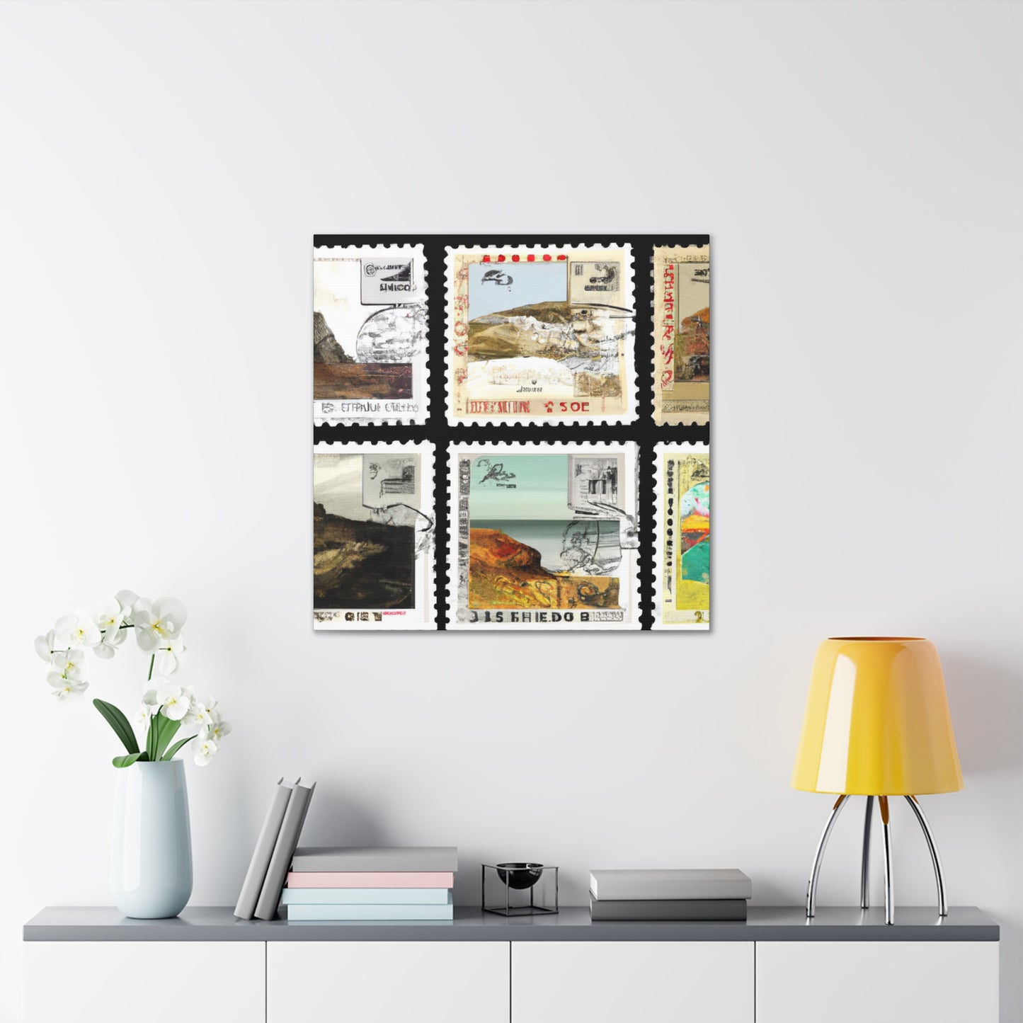 Globetrotter's Gallery - Postage Stamp Collector Canvas Wall Art