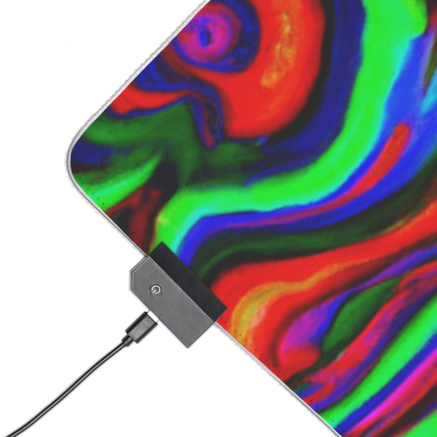 Rocky Rebel - Psychedelic Trippy LED Light Up Gaming Mouse Pad