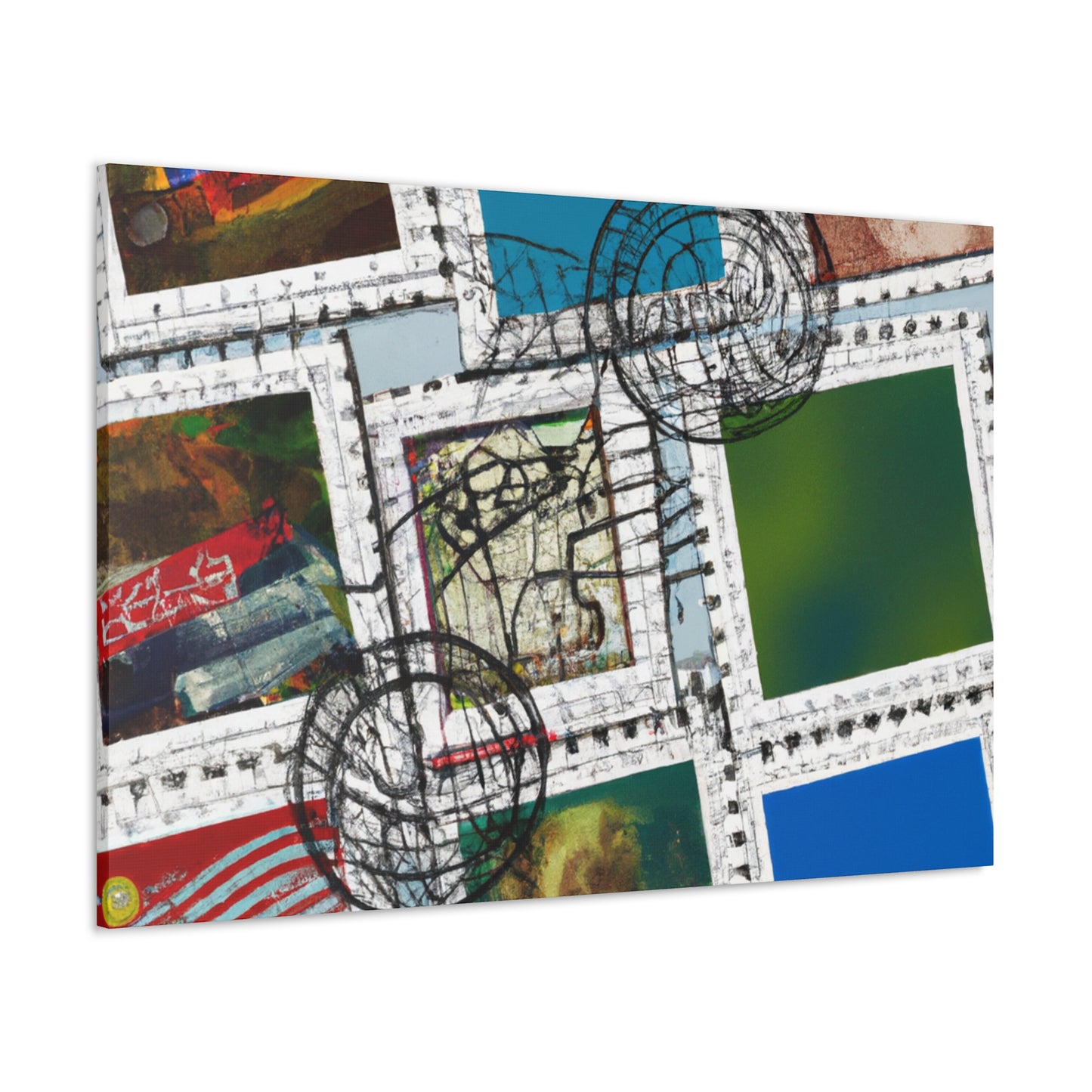 Global Inclusion Stamp - Postage Stamp Collector Canvas Wall Art