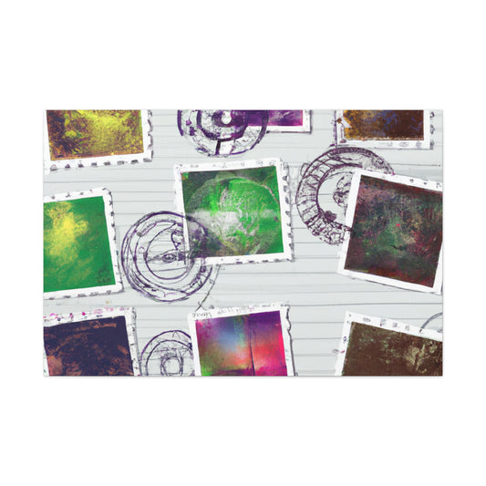 Global Celebrations Stamp Series - Postage Stamp Collector Canvas Wall Art