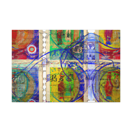 "Globetrotters" - Postage Stamp Collector Canvas Wall Art