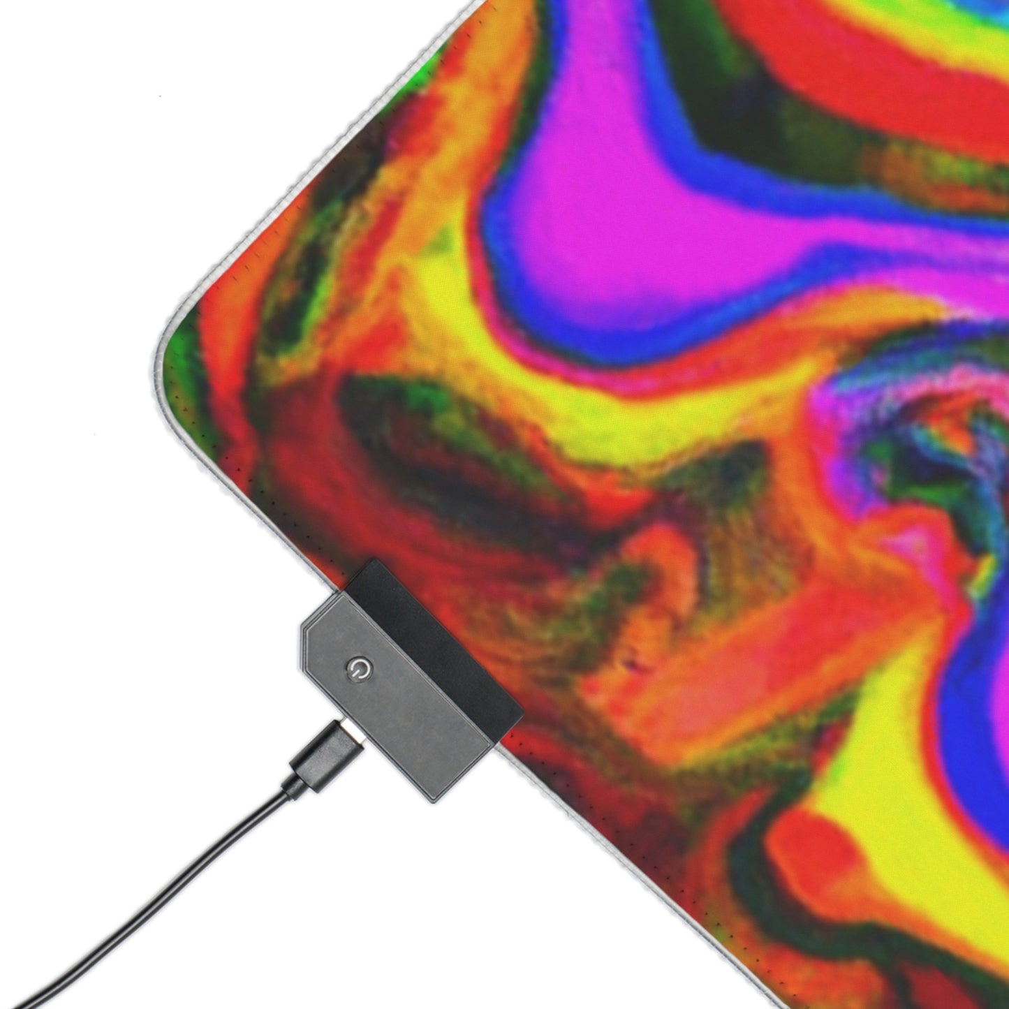 Rockettor Randy - Psychedelic Trippy LED Light Up Gaming Mouse Pad