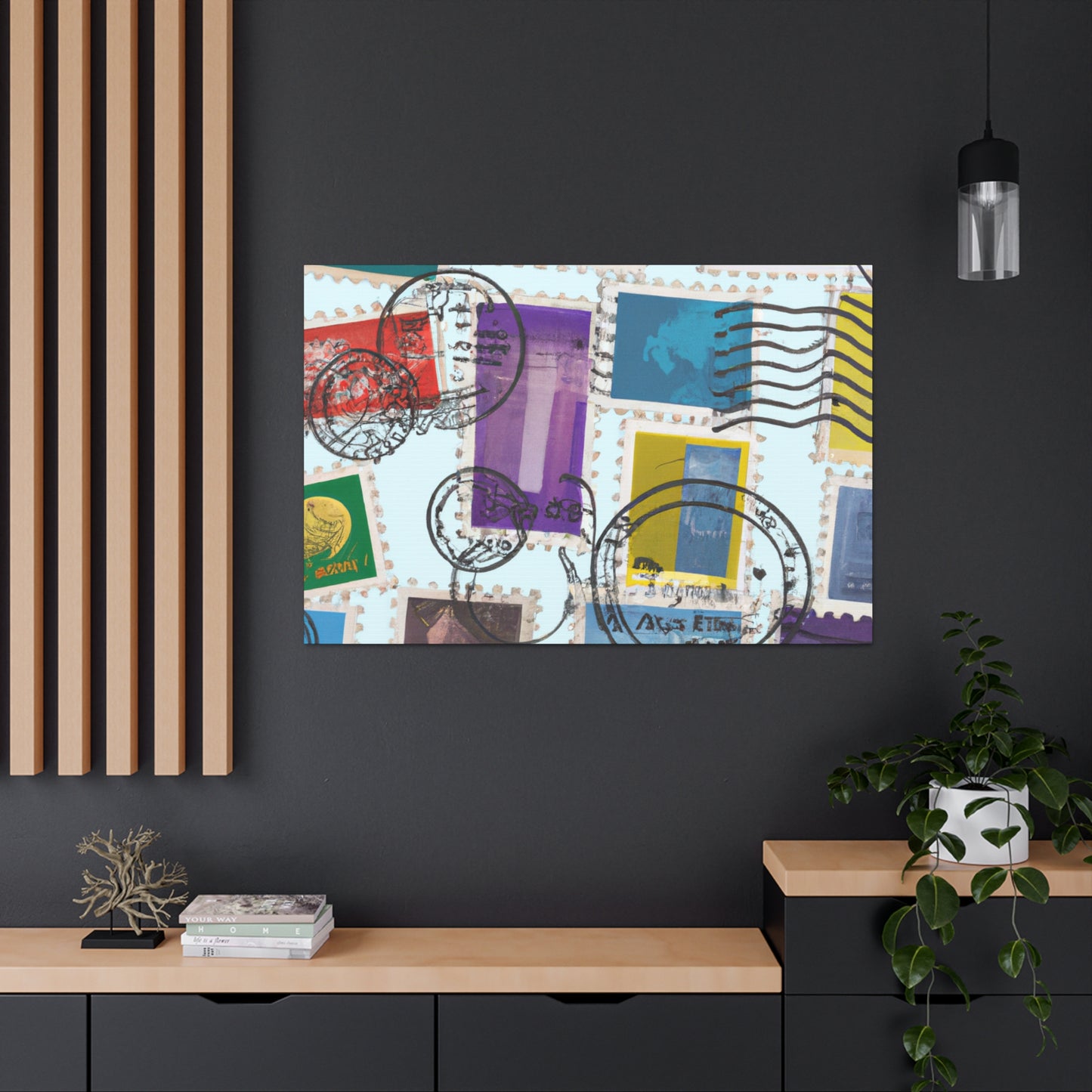 GlobalJourney stamps. - Postage Stamp Collector Canvas Wall Art