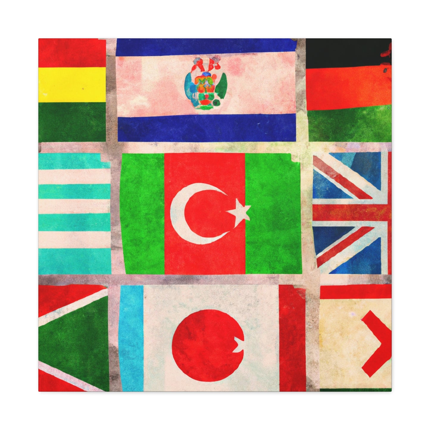 Frances Bellamy - Flags Of The World Canvas Wall Art