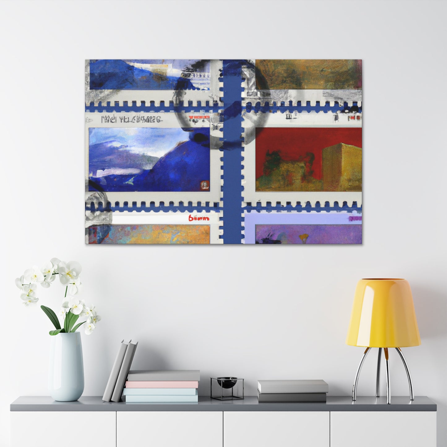 "Cultural Treasures of the World" - Postage Stamp Collector Canvas Wall Art